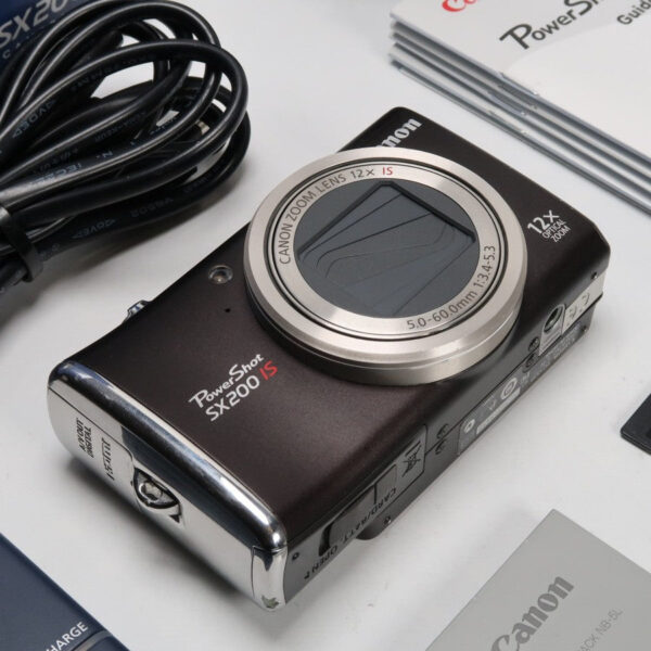 Canon Powershot Sx200 Is 12.1Mp 12X Digital Camera Brown - Image 2