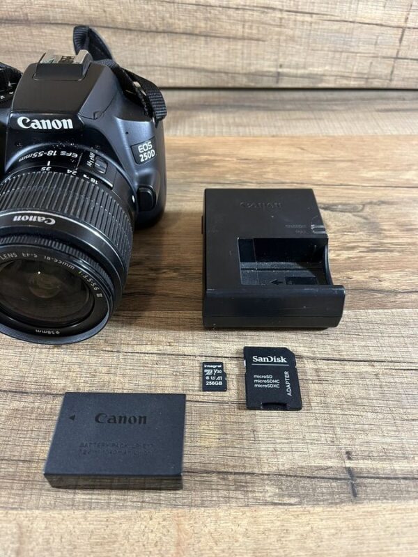 Canon Eos 250D 24.1Mp Digital Slr Camera W/ 18-55Mm F/3.5-5.6 Iii - Image 2