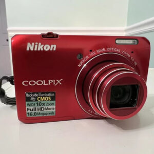 Nikon Coolpix S6300 Red 16 0Mp 10X Optical Zoom Vintage Compact Digital Camera Ox
