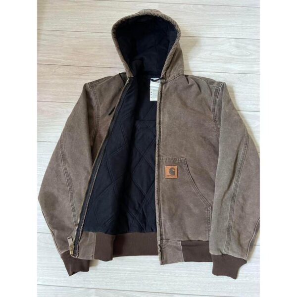 Carhartt Men's Black and Grey Jacket L - Image 2