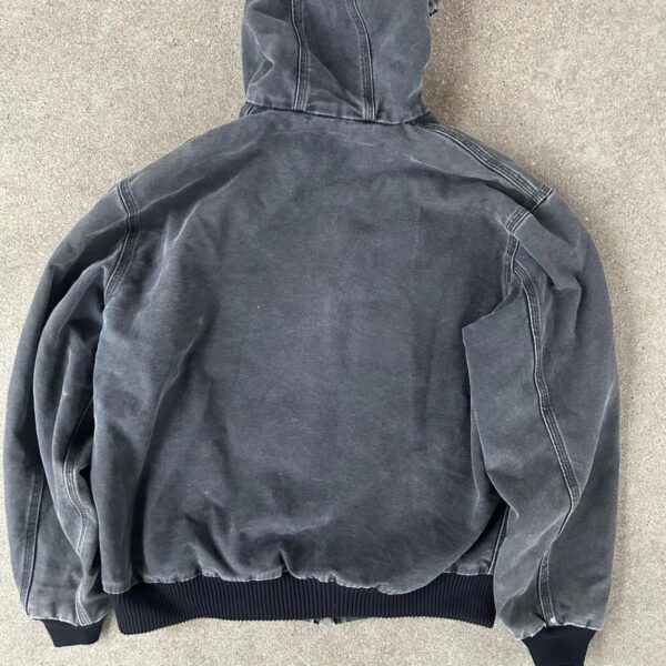 Vintage J130 Black Carhartt Hooded Jacket - Image 2