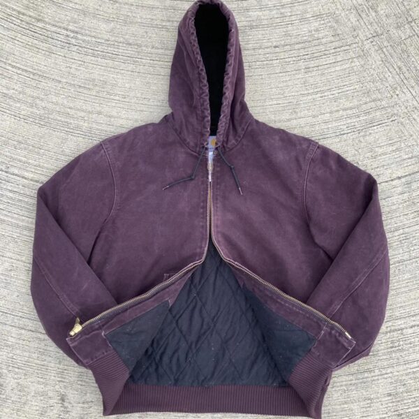 Deep Wine Carhartt Active Jacket Purple Carhartt Jacket J130 - Image 4