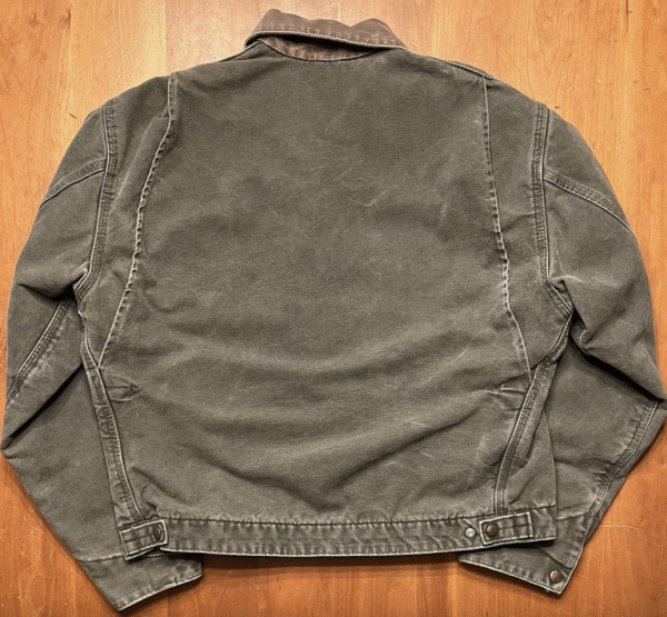 Vintage Carhartt Mens Detroit Jacket Moss Green Size Large Blanket Lined J97 Mos - Image 2