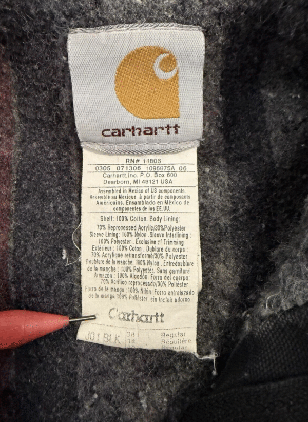 Vintage Carhartt Detroit Jacket J01 BLK Medium Rare - Image 4