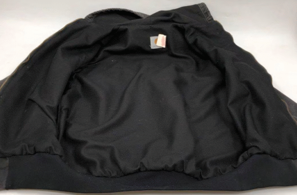 VTG Carhartt Southwest Aztec Hooded Jacket JR0005 Black/Grey Distressed sz M USA - Image 2