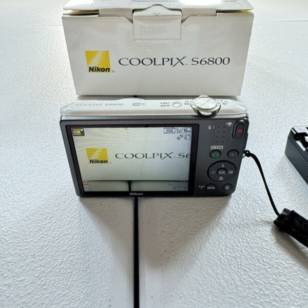Nikon Coolpix S6800 16 0 Mp Wifi Fhd Camera White Open Box Works Ye - Image 2