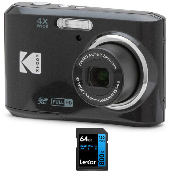 Kodak PIXPRO FZ45 16MP Digital Camera Black with Lexar 64GB Memory Card - Image 12