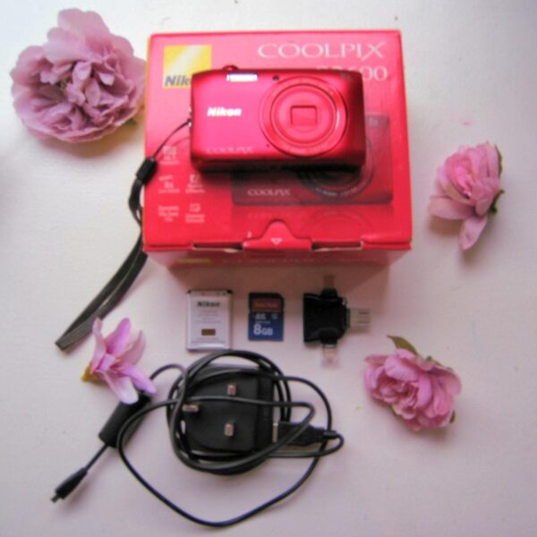 Red Nikon Coolpix S3600 Digital Camera Df - Image 2