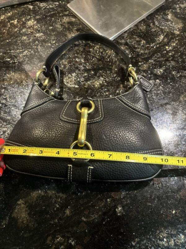 Coach Vintage Hampton Pebbled Cowhide Leather 10284 Black - Image 13