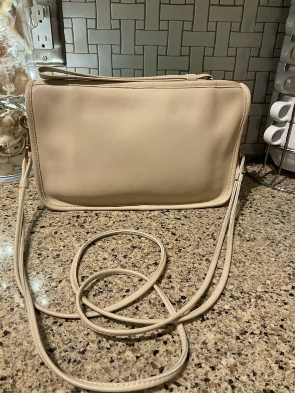 Vintage Coach Bonnie Cashin Leather Clutch/Basic Bag Crossbody Bone 9455 - Image 2