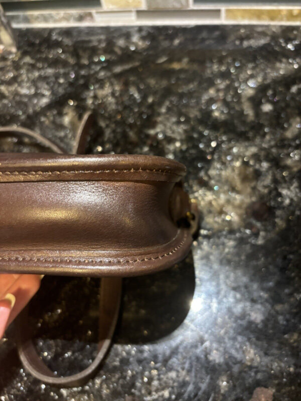 Vintage Coach Leather Zippered Wendie Swinger Crossbody 9031 Mahogany Brown - Image 7