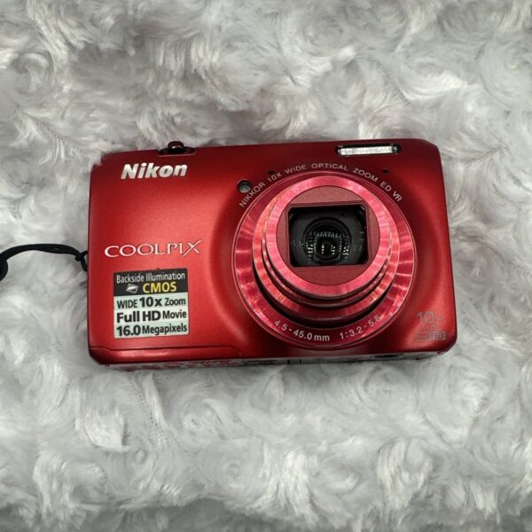 📷 Nikon COOLPIX S6300 Red 16.0MP 10x optical zoom Digital Camera W/SD Card See Vid - Image 8