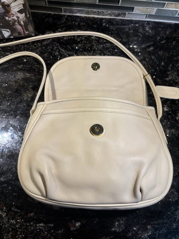 COACH Vintage Cafe Bag Lightweights Glovetanned Cowhide Leather Bone 4111 - Image 11