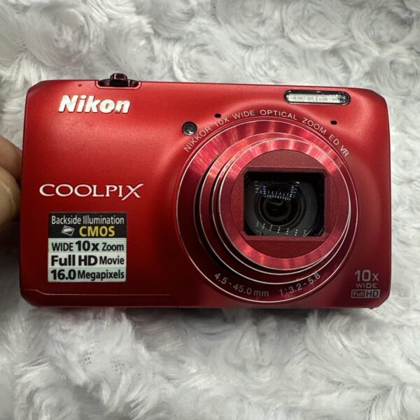 📷 Nikon COOLPIX S6300 Red 16.0MP 10x optical zoom Digital Camera W/SD Card See Vid - Image 7