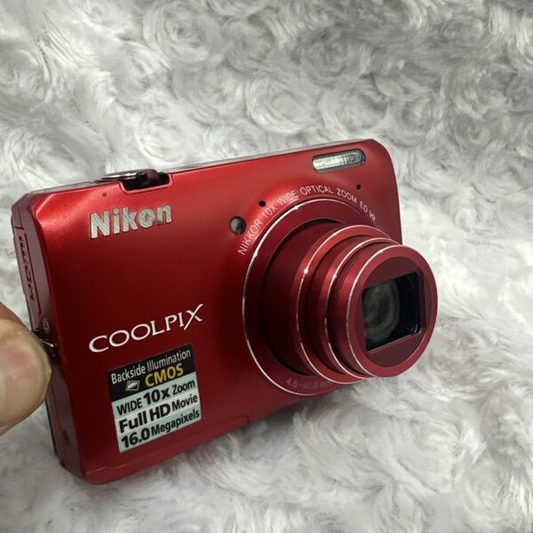 📷 Nikon COOLPIX S6300 Red 16.0MP 10x optical zoom Digital Camera W/SD Card See Vid - Image 6