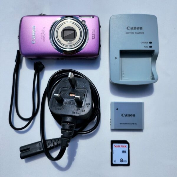 Pink Canon Ixus 200 Is Digital Camera Wm - Image 2