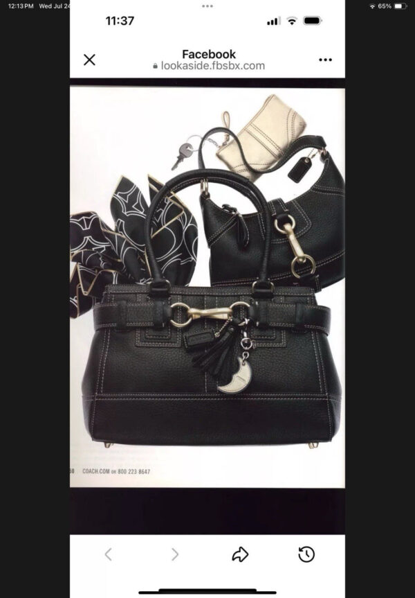 Coach Vintage Hampton Pebbled Cowhide Leather 10284 Black - Image 16