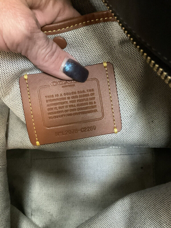 Coach 1941 Bae Laptop Tote Glove Tanned Leather Black C2269 - Image 7