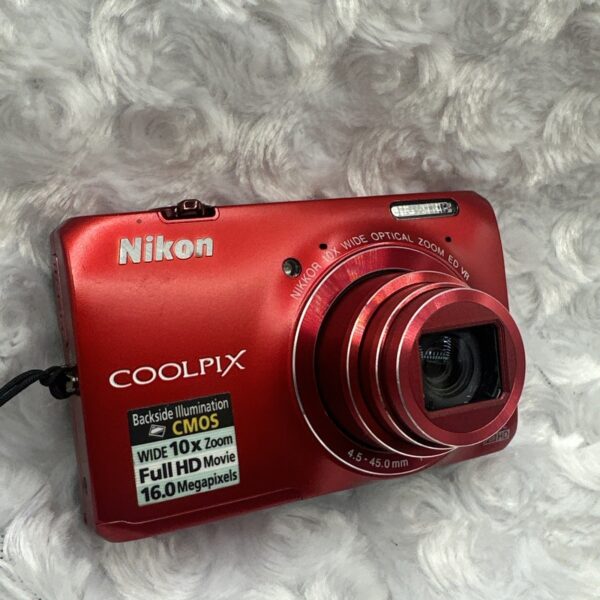 📷 Nikon COOLPIX S6300 Red 16.0MP 10x optical zoom Digital Camera W/SD Card See Vid - Image 11