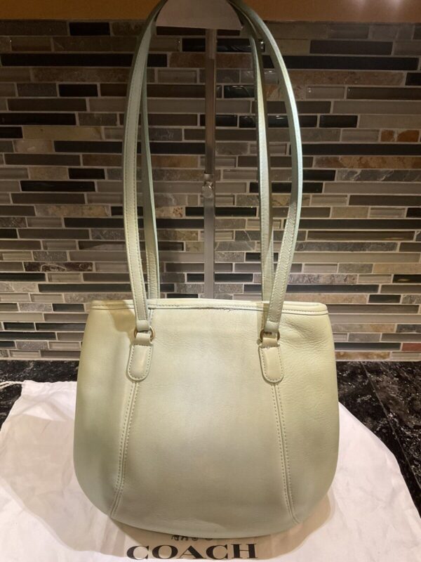 COACH Vintage 9996 Framed Pouch Leather Shoulder Bag Purse Aqua - Image 2