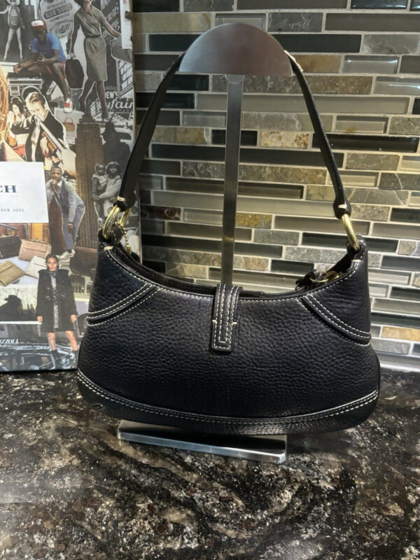 Coach Vintage Hampton Pebbled Cowhide Leather 10284 Black - Image 3