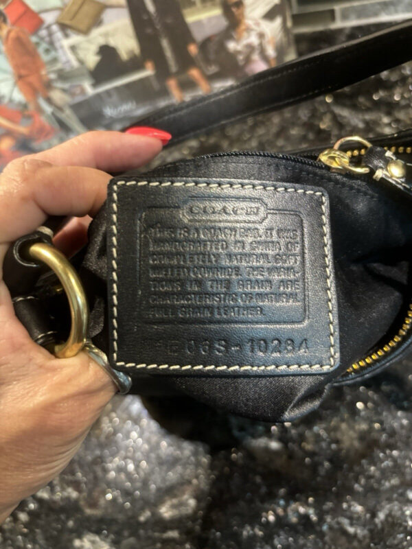 Coach Vintage Hampton Pebbled Cowhide Leather 10284 Black - Image 12
