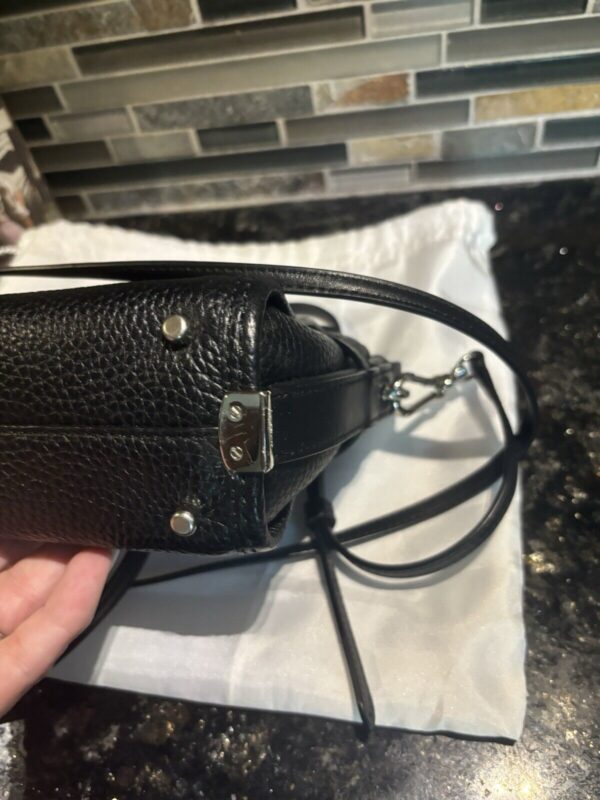 Coach Swagger 15 Carryall Handbag Crossbody Bag Pebble Leather Black 54625 - Image 8