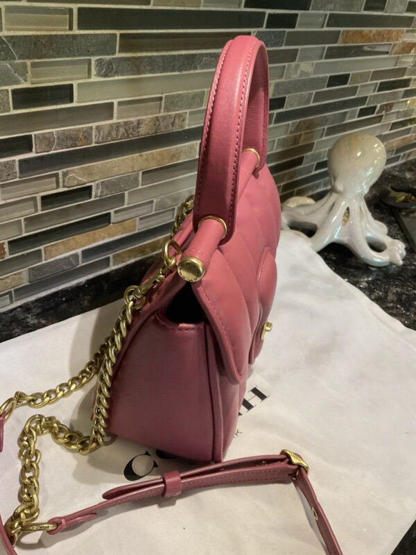 Coach Willis Top Handle 18 With Quilting Coach The Originals C3844 Rouge - Image 4