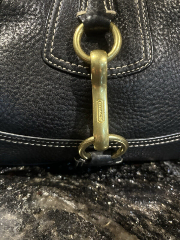 Coach Vintage Hampton Pebbled Cowhide Leather 10284 Black - Image 9
