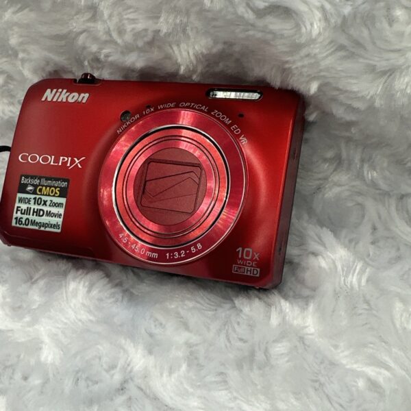 📷 Nikon COOLPIX S6300 Red 16.0MP 10x optical zoom Digital Camera W/SD Card See Vid - Image 2