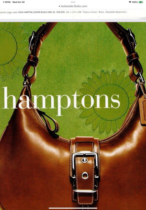 Coach Vintage Hamptons Leather Buckle Hobo Shoulder Bag 7548 Camel - Image 13