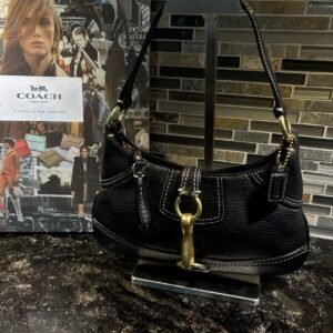 Coach Vintage Hampton Pebbled Cowhide Leather 10284 Black