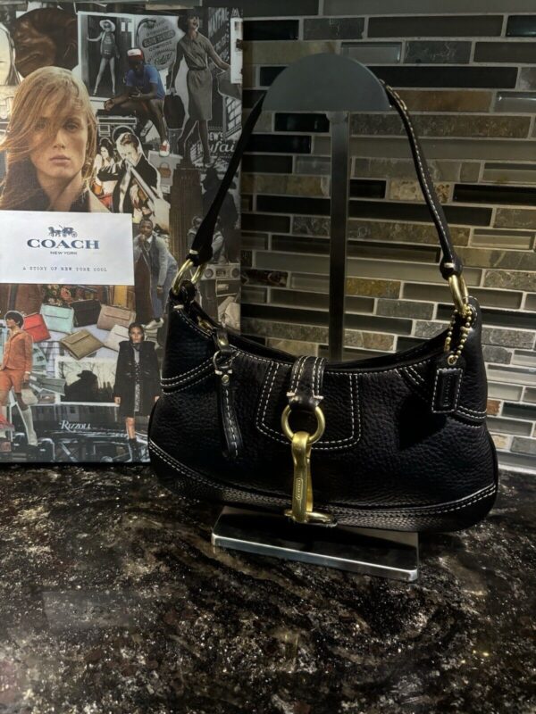 Coach Vintage Hampton Pebbled Cowhide Leather 10284 Black